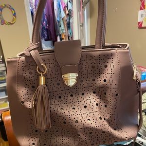 Mauve colored purse
